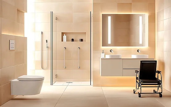 Ein barrierefreies Badezimmer